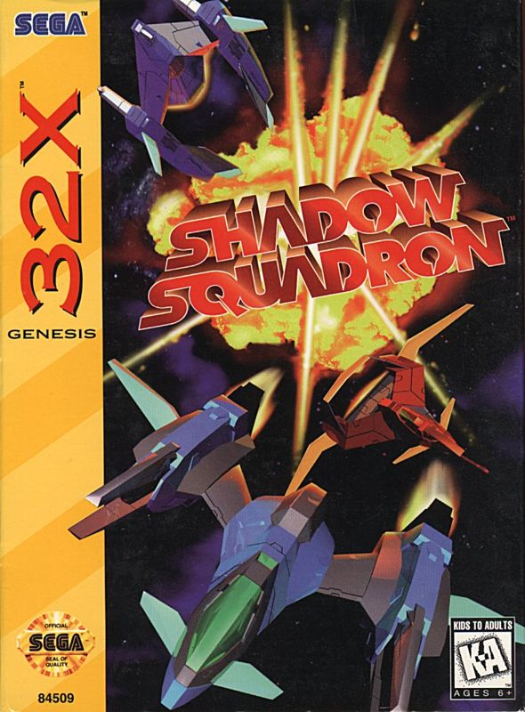 Shadow Squadron box art for Sega 32X